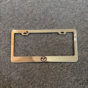 Mazda Silver Chrome License Plate Frame